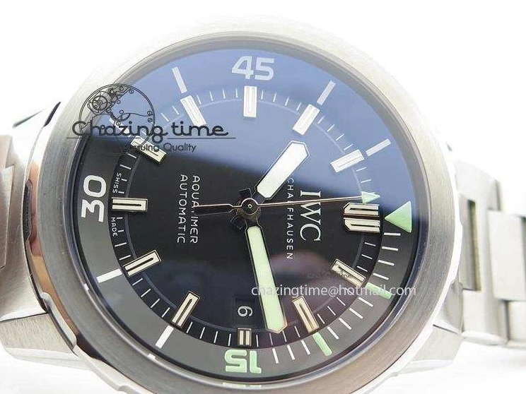 MIROTIME 0720 UrbanStyle Aquatimer Automatic IW329002 V6F 1:1 Best Edition Black Dial On SS Bracelet MIYOTA 7317